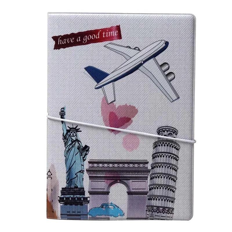 Lisslune | Chic 3D Printed Passport Holder with Card Slots and Synthetic Leather Texture