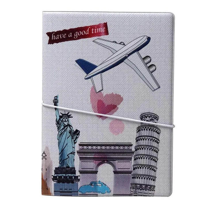 Lisslune | Chic 3D Printed Passport Holder with Card Slots and Synthetic Leather Texture