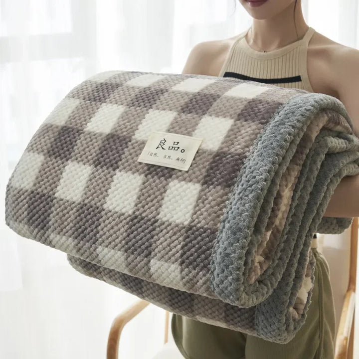 Lisslune | Plaid Knit Blanket