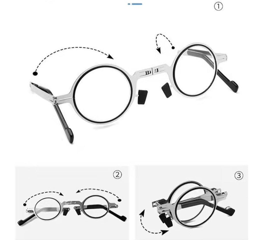 Lisslune | CompactView Reading Glasses – Foldable Eyeglasses for Convenience and Protection