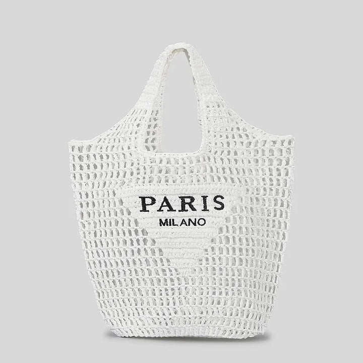 Lisslune | Net straw crochet beach bag