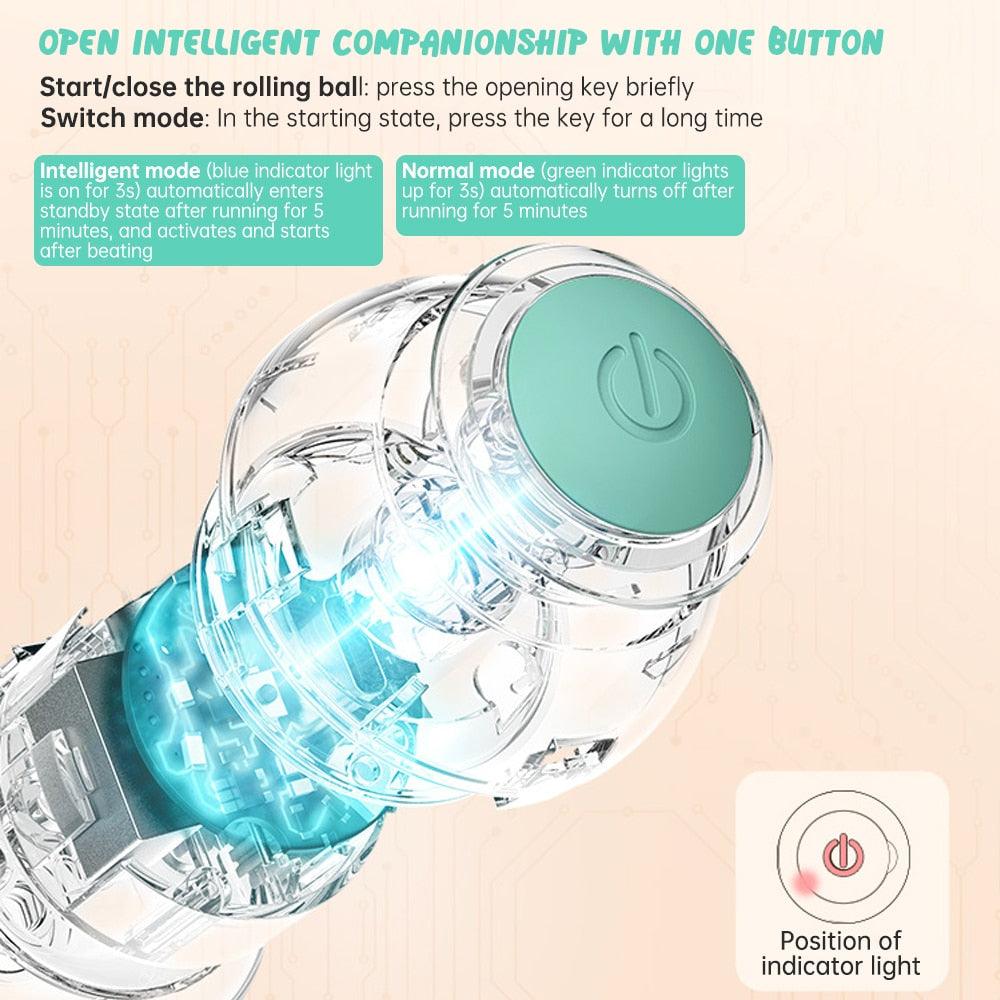 Lisslune | Smart Interactive Rotating Cat Play Ball - Fun and Engaging Activity for Indoor Cats