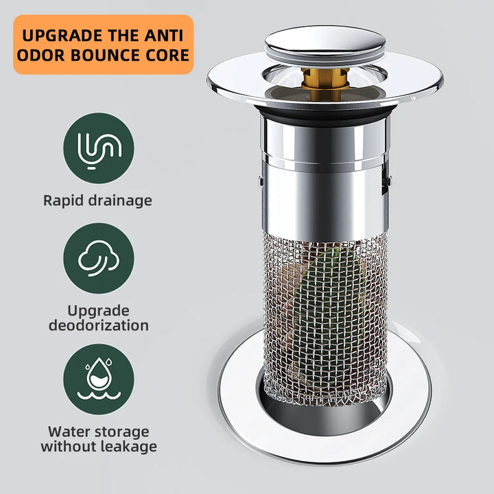 Lisslune | Pop-up Anti Clogging Drain Sink Strainer Filter