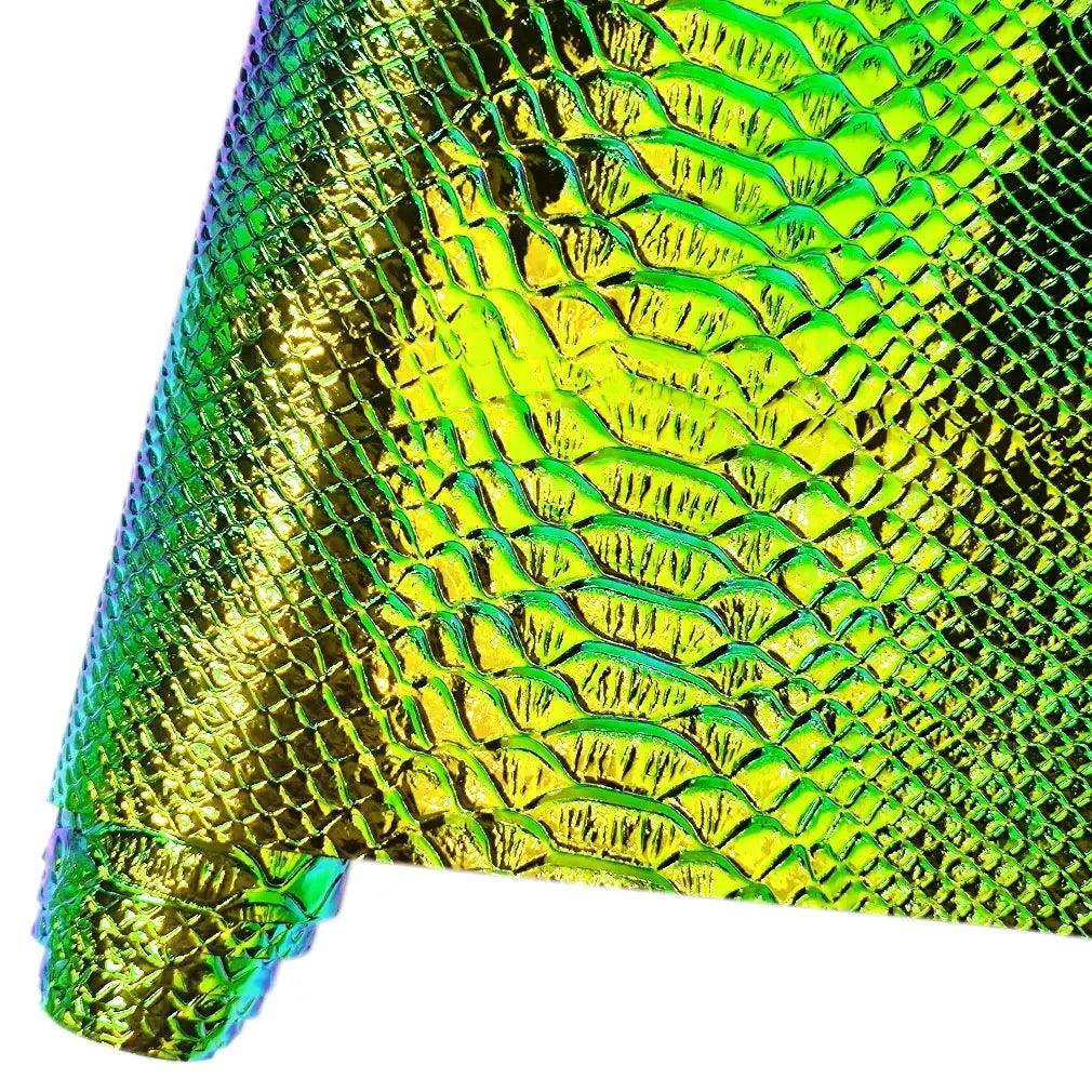 Lisslune | Captivating iridescent snake leather synthetic leather roll - The ultimate crafting essential
