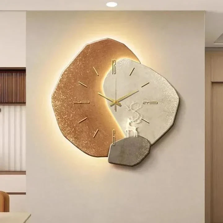 Lisslune | Clock - Modern Wall Clock made of Wood