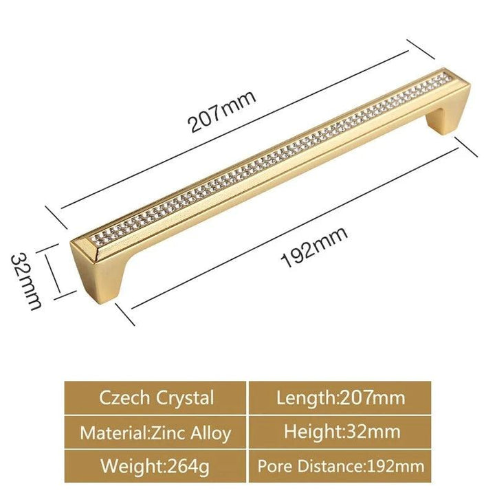 Lisslune | Luxurious Gold and Crystal Cabinet Handles - Exquisite Design and Lasting Quality