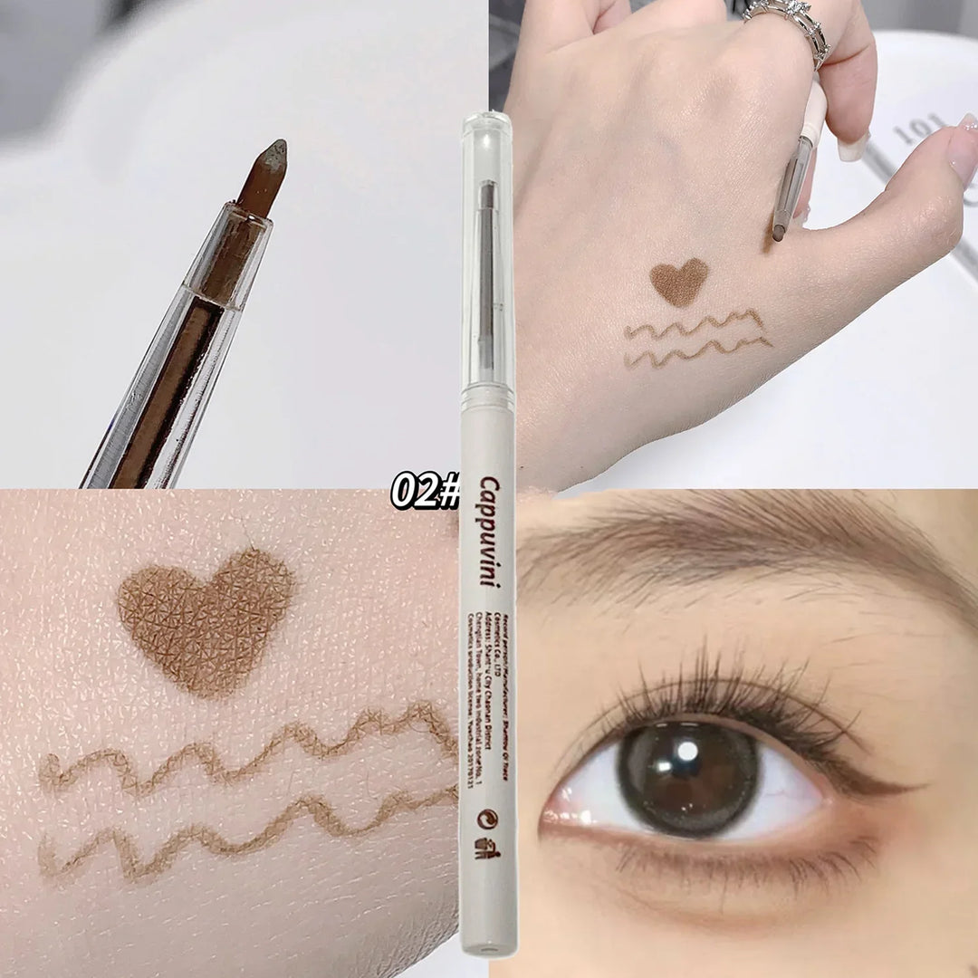 Rynx | Matte Lying Silk Spinner Eyeliner Pencil Waterproof Eye Pencil Non-Blooming Quick Dry Tea Brown Eyeshadow Pencil Makeup Durable