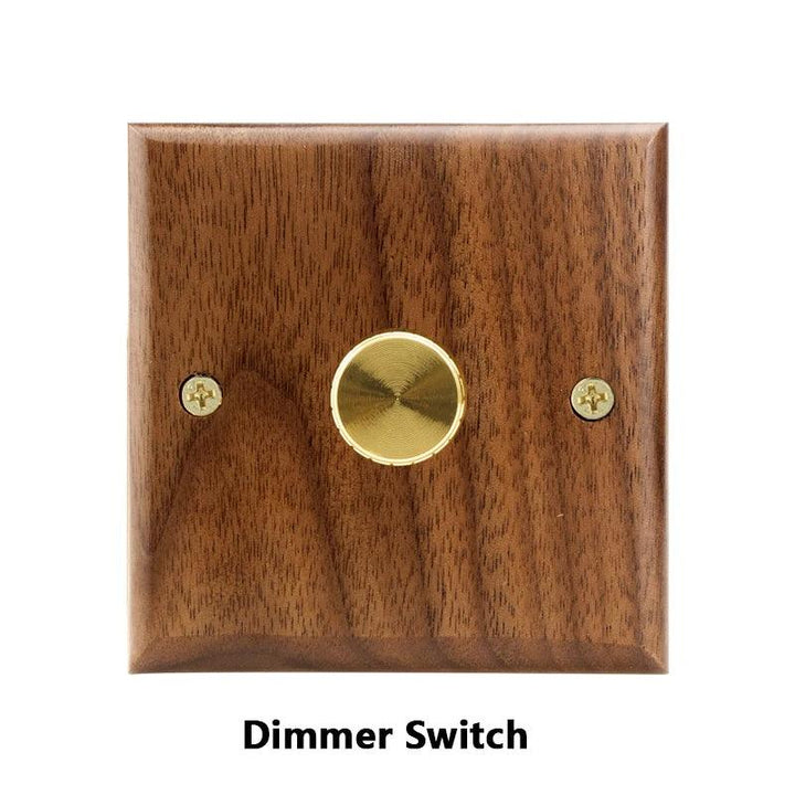 Lisslune | Stylish Black Walnut Electric Panel with USB Ports, Adjustable LED Ambient Lighting and Modern Pull Knob Features