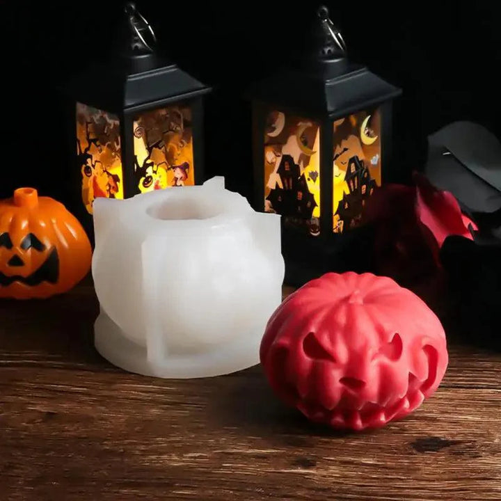 Lisslune | Spooky Pumpkin Silicone Candle Mold - Easy Release Non-Stick Epoxy Resin Molds