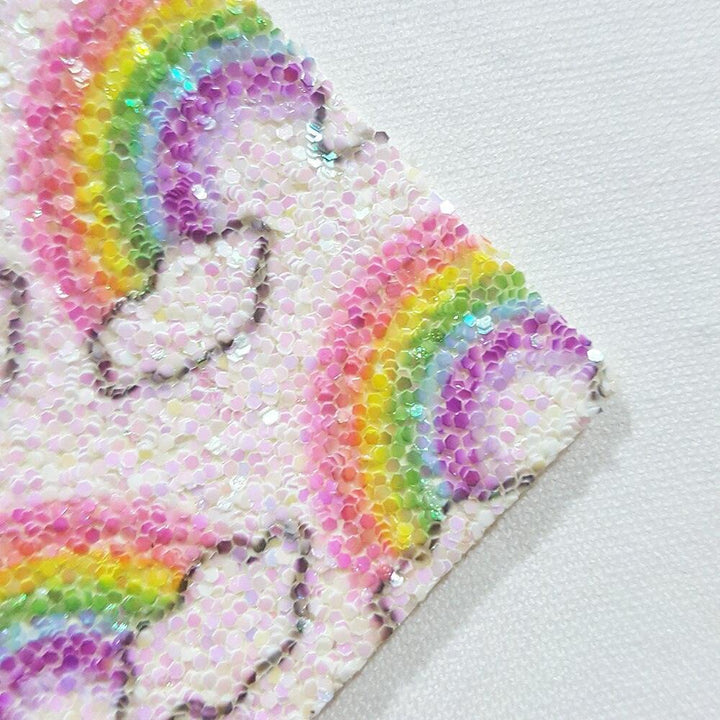 Lisslune | Vibrant Rainbow Synthetic Leather Sheets: Colorful Creative Materials for Projects