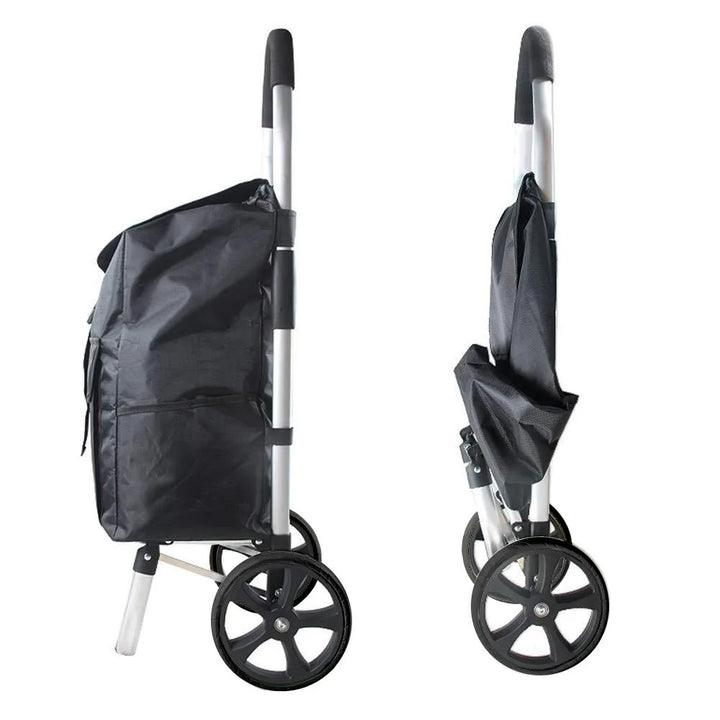 Lisslune | Foldable Aluminium Shopping Trolley – CarryEase