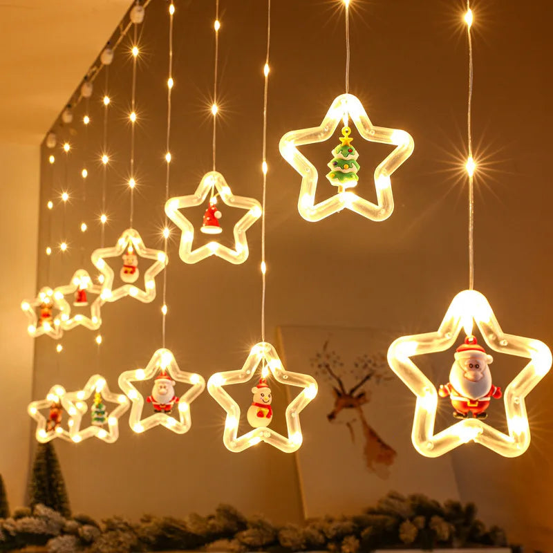 Rynx | Christmas Wish Ball LED Fairy Curtain Light String Wedding Holiday Garland Lamp for Home Room Party Decoration Christmas