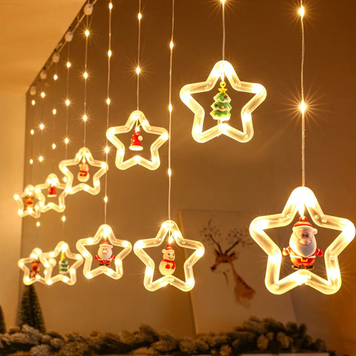 Rynx | Christmas Wish Ball LED Fairy Curtain Light String Wedding Holiday Garland Lamp for Home Room Party Decoration Christmas