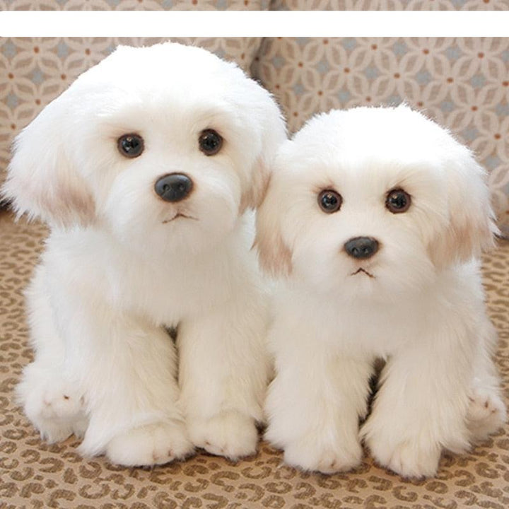 Lisslune | Opulent Maltese Puppy Plush: A demanding furry companion