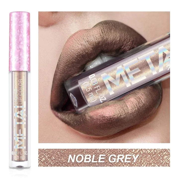 Rynx | Mattes Metall Flüssiglippenstift 12 Farbe Wasserfest Nude Matt Metallisch Lippen Gloss Langanhaltend Nicht Verblasst Lippen Tönung Make-up Kosmetik