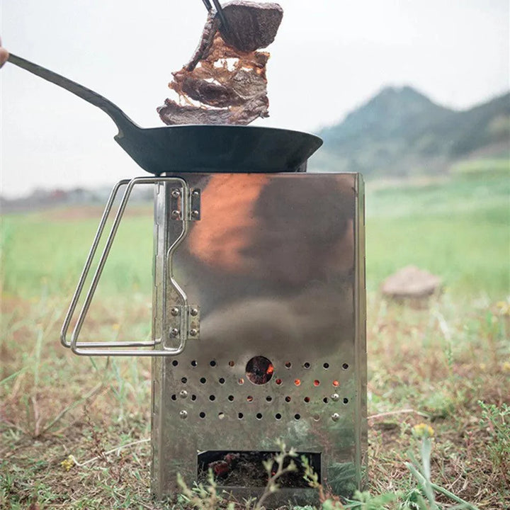 Lisslune | Portable Stainless Steel Charcoal Grill for Unforgettable Outdoor Parties