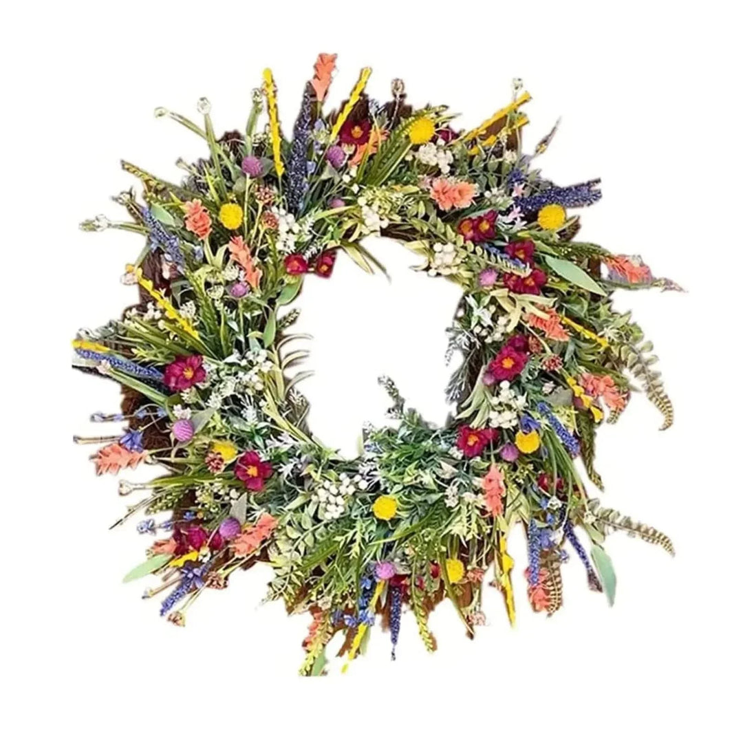 Lisslune | Handmade Floral Door Wreath for Indoor and Outdoor