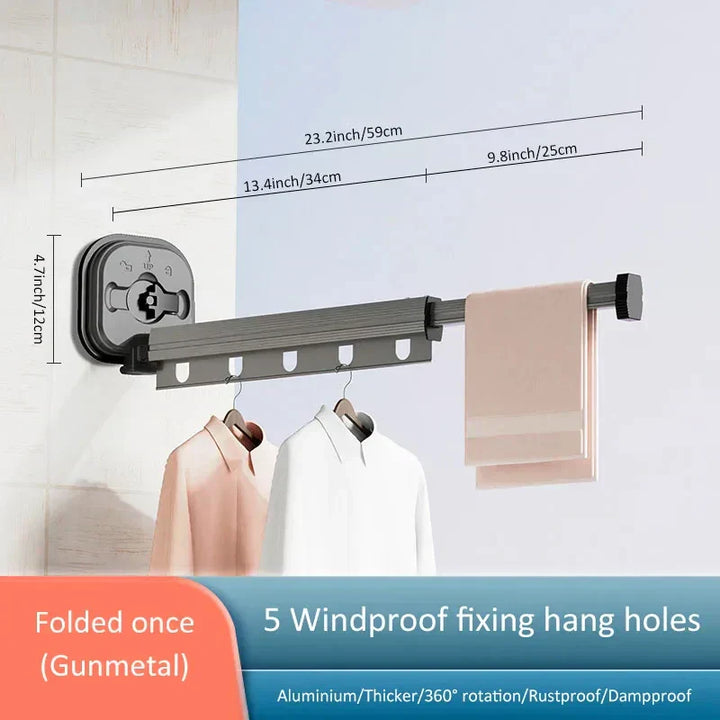 Lisslune | WallDry Flex – Foldable Wall-Mounted Clothes Dryer for Space-Saving Laundry