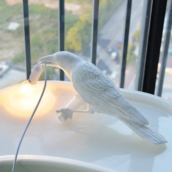 Lisslune | Modern Lucky Bird Table Lamp – Creative Resin Animal Design for Bedroom and Living Room