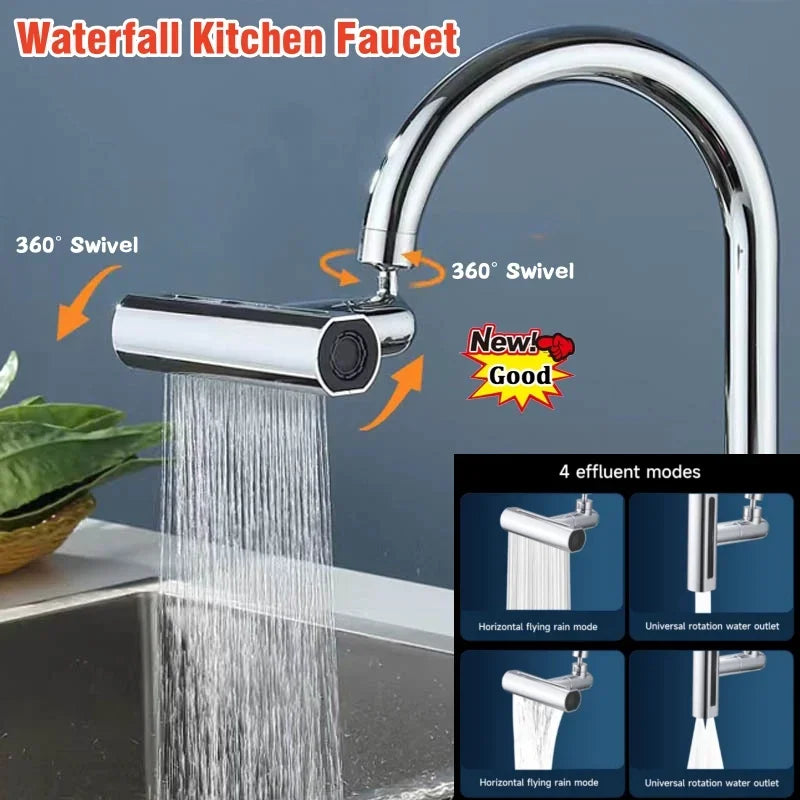 Lisslune | Multifunctional Waterfall Modern Kitchen Matte Faucet