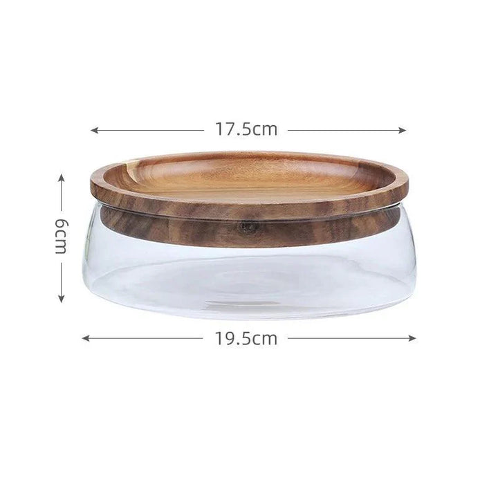 Lisslune | Stylish eco-friendly glass storage jars with acacia wood lids for chic kitchen organization