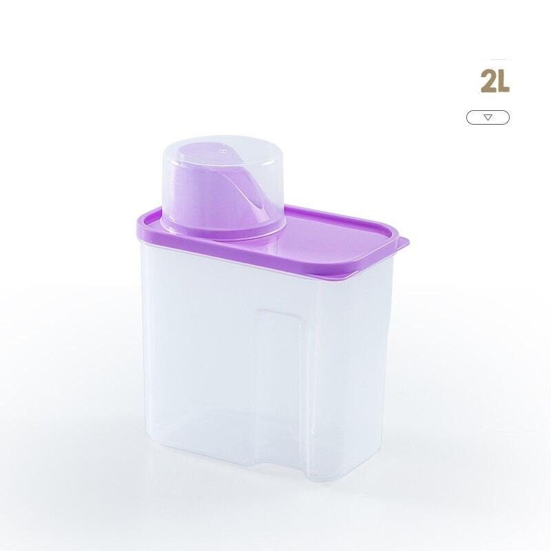 Lisslune | Clear Laundry Detergent Storage Container - Versatile 2L/3L Options in Vibrant Colors