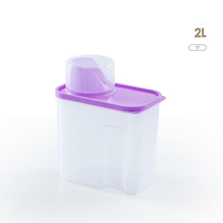 Lisslune | Clear Laundry Detergent Storage Container - Versatile 2L/3L Options in Vibrant Colors