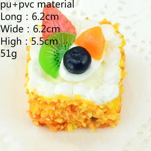 Lisslune | Realistic Faux Fruit Cake Display Model for Home Decor and Photography - 1 Piece Artificial Dessert Prop