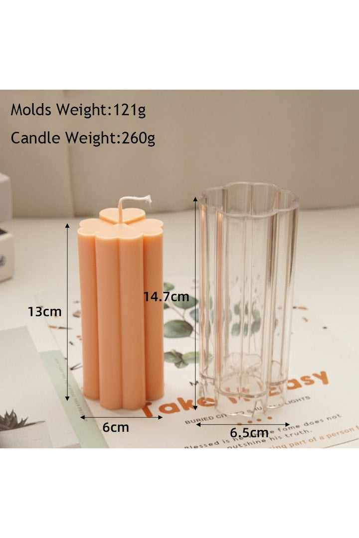 Lisslune | striped pillar candle shape