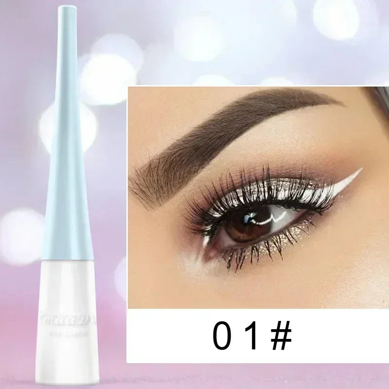 Rynx | Purple Eyeliner Long-lasting Liquid Black Eyeliner Pencil Waterproof Fast-drying Blue White Eyeliner Pencil Korean Cosmetics Tool 18 Colors