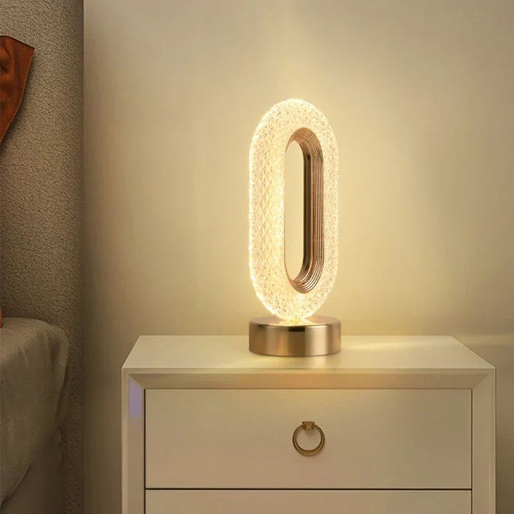 Lisslune | Crystal LED Table Lamp: Dimmable, USB Charging, Touch & Remote Control