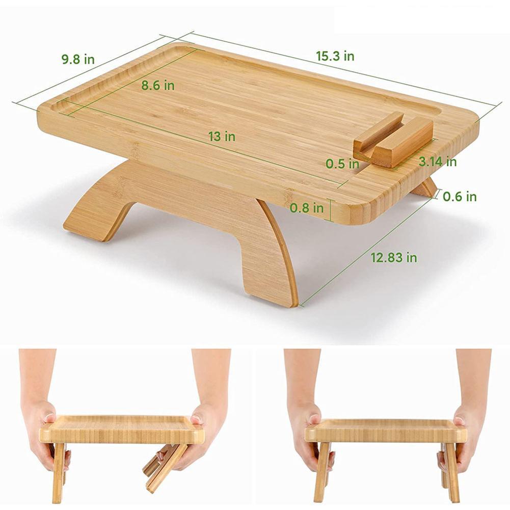 Lisslune | Comfy Sofa Armrest Wooden Tray