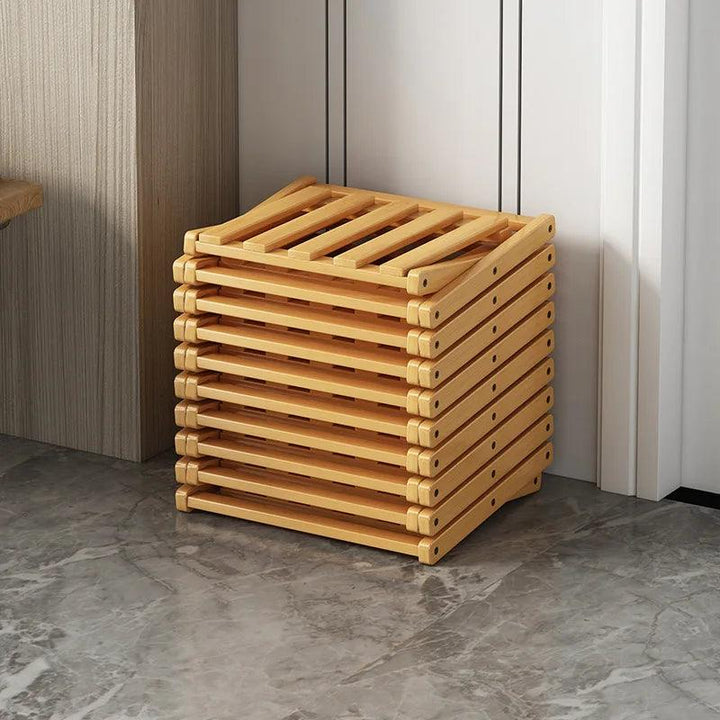 Lisslune | Elegant expandable shoe rack made of bamboo with customizable shelf options