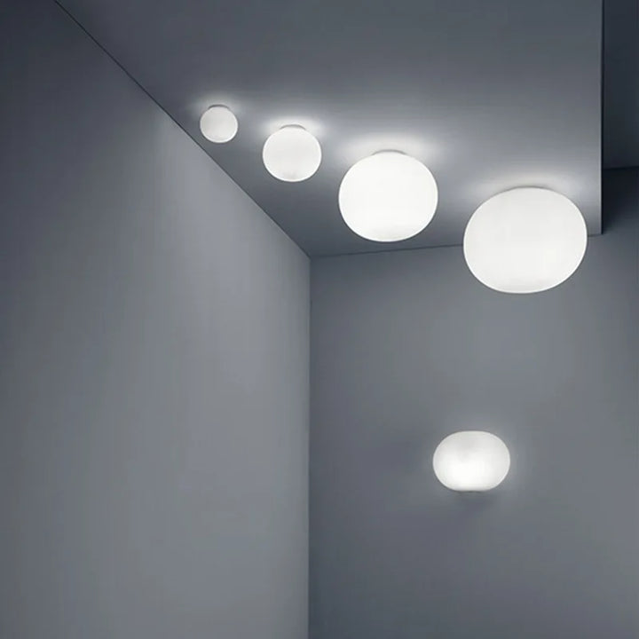 Lisslune | GlaciaLuxe – Minimalist Wall Lamp with Glass Stone Design