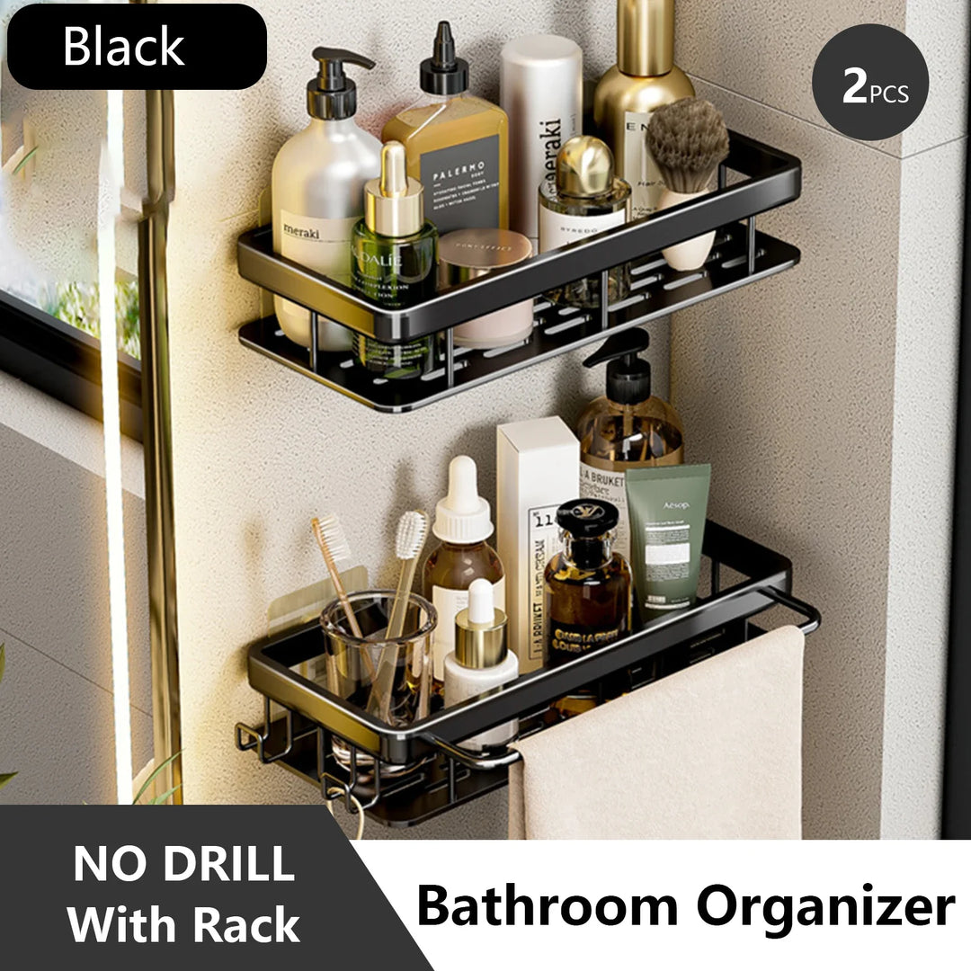 Lisslune | No Drilling Bathroom Shelf