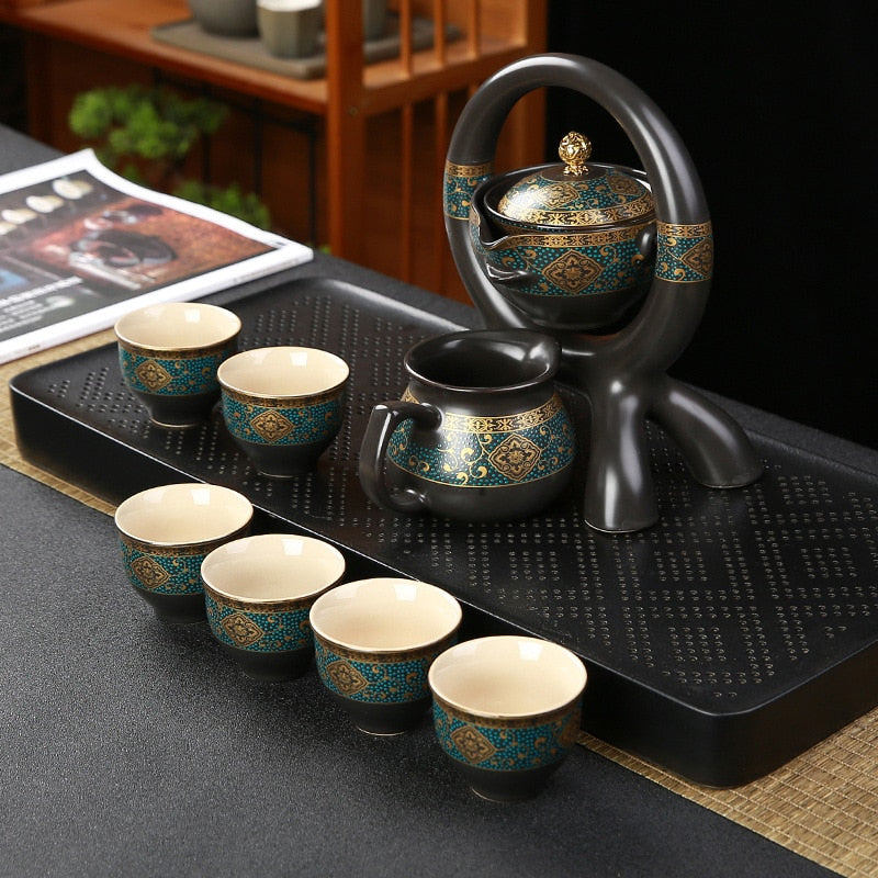 Lisslune | Ceramic Charm Far East Style Semi-Automatic Teapot