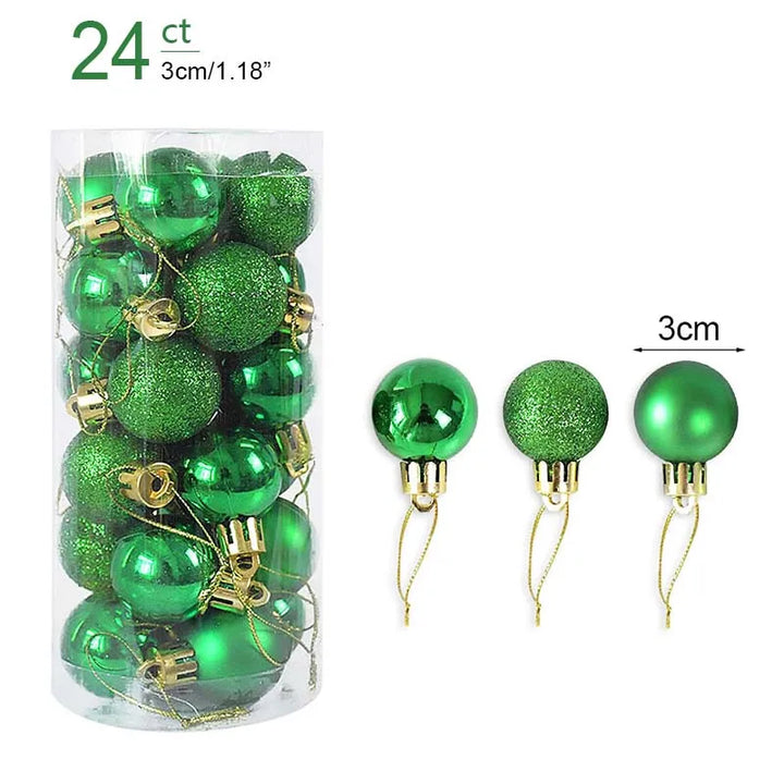 Rynx 1box Christmas balls Christmas tree decoration ball Xmas hanging tree ornament home party decor New Year gift Noel Navidad