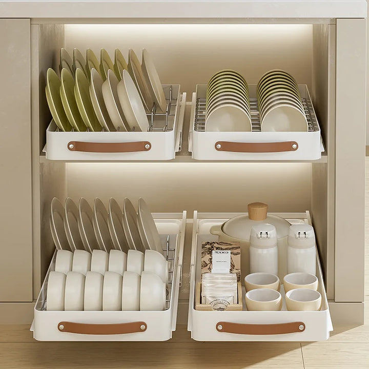 Lisslune | Stainless Store Kitchen Cabinet Pull-Out Sliding Organizer