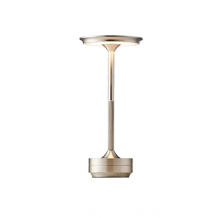 Lisslune | Cordless Rechargeable Modern Aura Table Lamp with Touch Controls | Wireless LED Light for Modern Side Tables and Office Desks | Minimalist Table Lamp