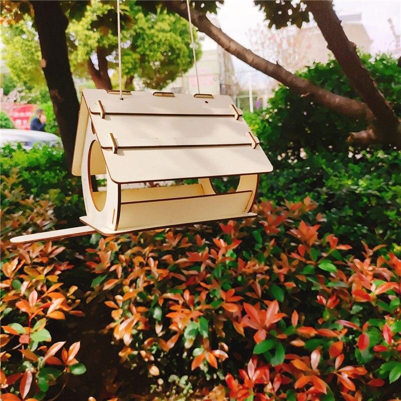 Lisslune | Wooden Hummingbird Feeder House Kit: Build Your Own Outdoor Bird Oasis