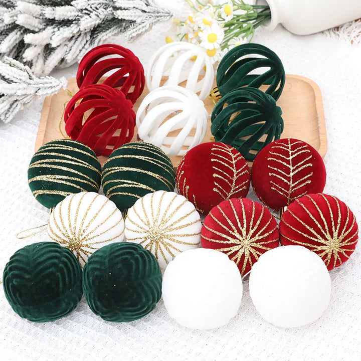 Rynx | 6pcs/Box 6cm Christmas tree balls ornaments Christmas tree hanging pendants Christmas decorations for home 2024 Christmas New Year gift