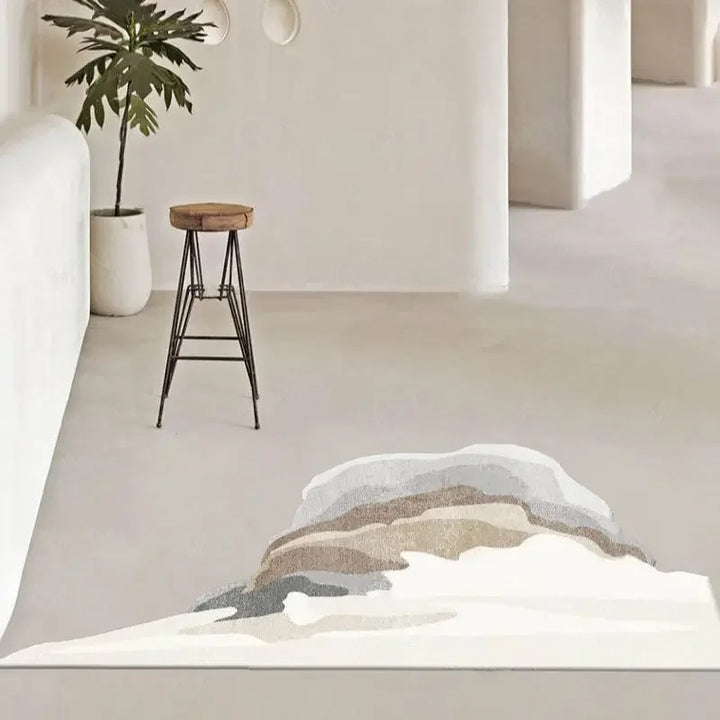 Rynx | Irregular Art Carpet Creative Moss Carpet Comfortable Soft Bedroom Rugs Nightstand Rug Large Area Living Room Decorative Rugs Tapis