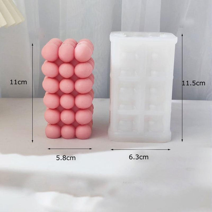 Lisslune | Bubble Ball and Cube Candle Molds Set - Innovative Craft Supplies for Candle Makers