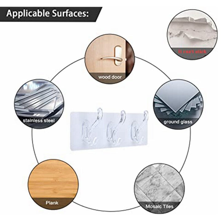 Lisslune | Transparent Invisible Adhesive Simple Wall Hangers