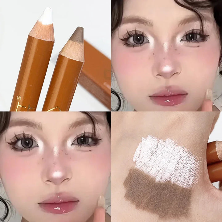 Rynx | Double-ended face highlighter contour stick long-lasting brightening 3D nose shadow sculpting stick concealer corrector stick cosmetics