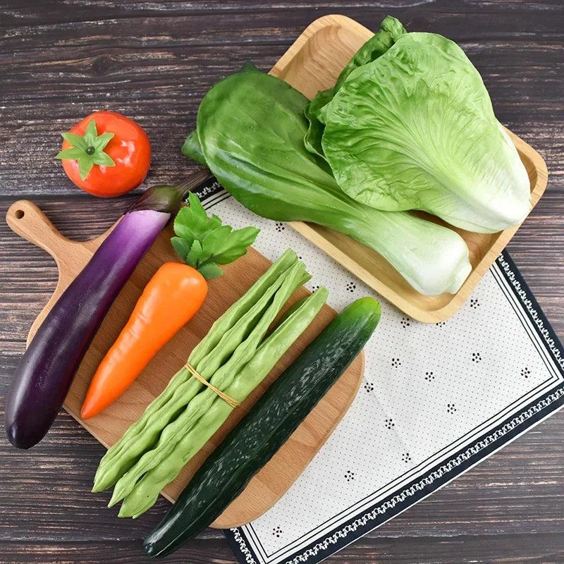 Lisslune | Life-Size Kitchen Vegetable Display Models - Decorative Artificial Ornaments for Culinary Education