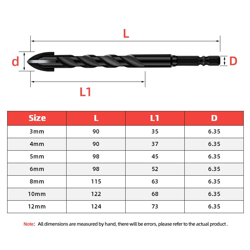 Lisslune | Heavy-Duty Mega Ultimate Cross Hex Drill Bit Set