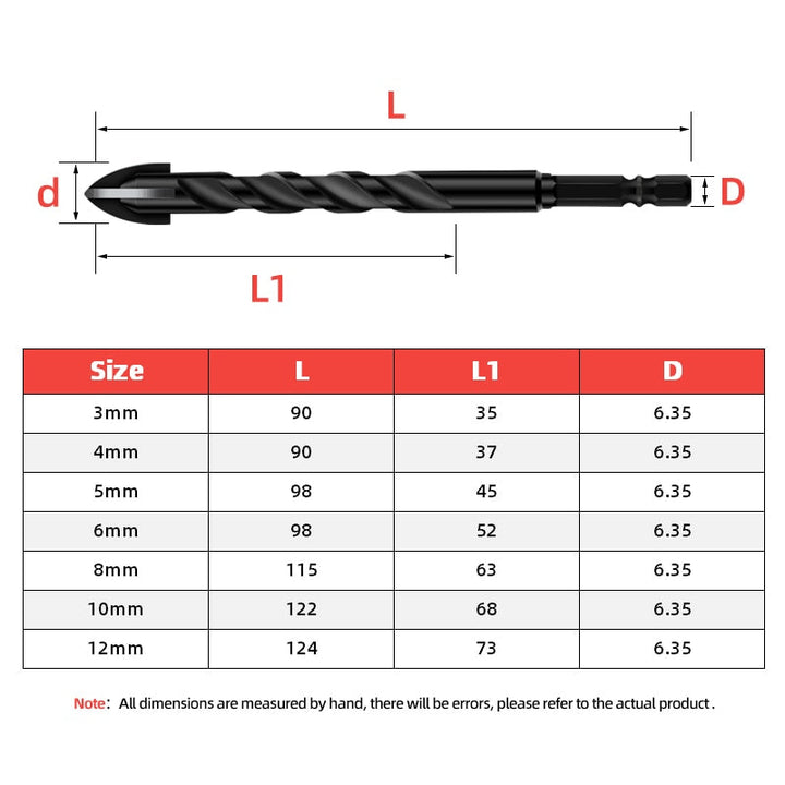 Lisslune | Heavy-Duty Mega Ultimate Cross Hex Drill Bit Set