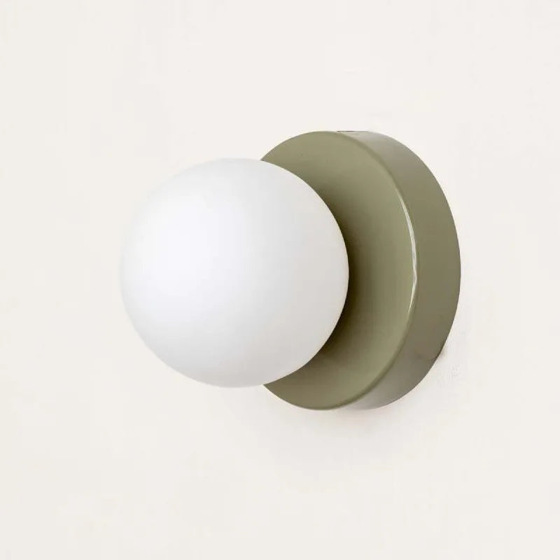 Lisslune | LumiGlobe - Modern wall lamp with glass block in Mid-Century style