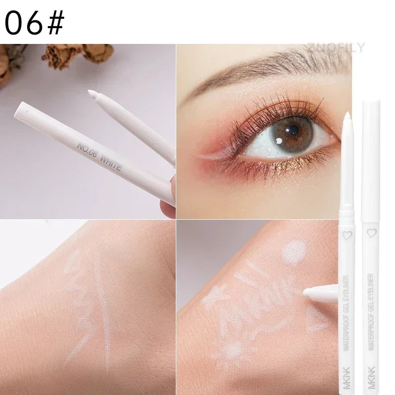 Rynx | 1Pcs Black Brown Sexy Long-lasting Eyeliner Pencil Waterproof Pigment Pink Eyeliner Pencil Women's Fashion Color Eye Makeup Cosmetics